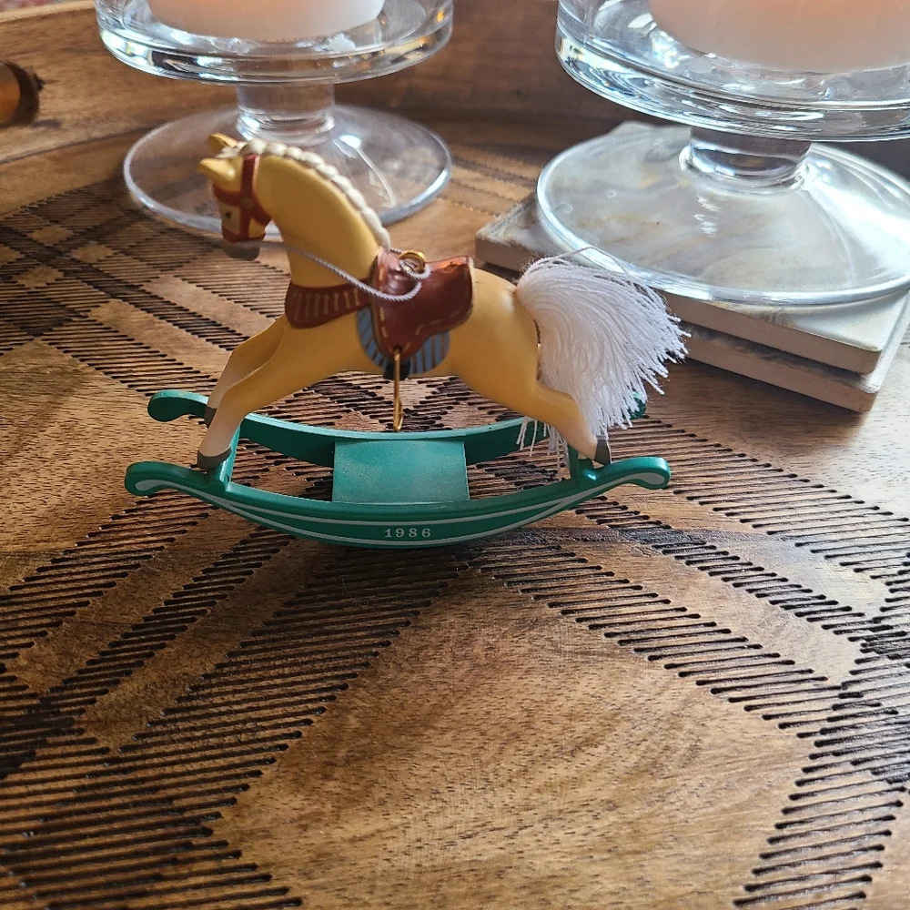 Hallmark 1986 rocking horse ornament